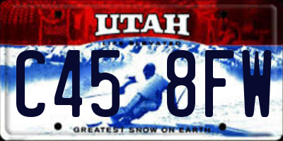 UT license plate C458FW
