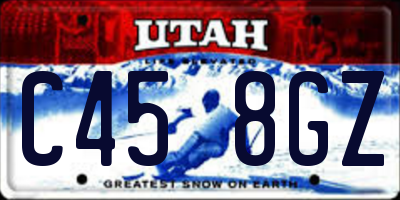 UT license plate C458GZ