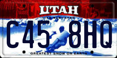 UT license plate C458HQ