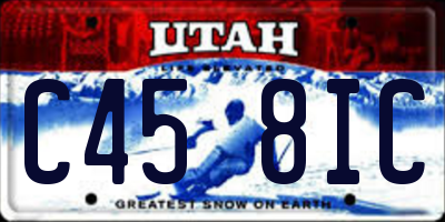 UT license plate C458IC