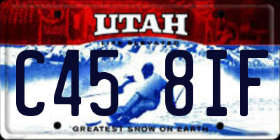 UT license plate C458IF