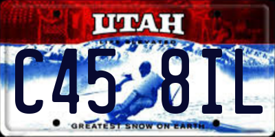 UT license plate C458IL