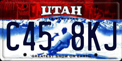 UT license plate C458KJ
