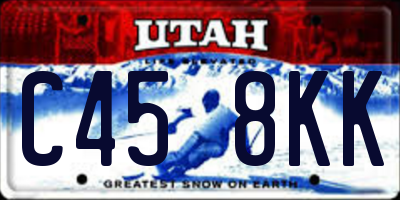 UT license plate C458KK