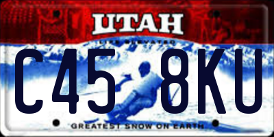 UT license plate C458KU