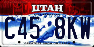 UT license plate C458KW