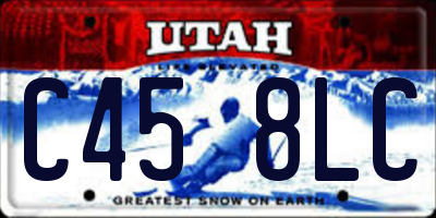 UT license plate C458LC
