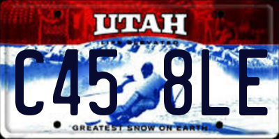 UT license plate C458LE