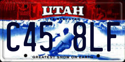 UT license plate C458LF