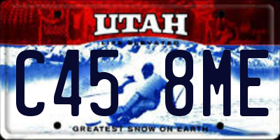 UT license plate C458ME