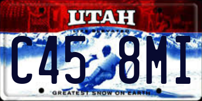 UT license plate C458MI