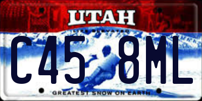 UT license plate C458ML