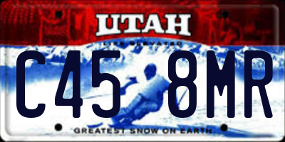 UT license plate C458MR
