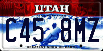 UT license plate C458MZ