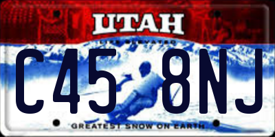 UT license plate C458NJ