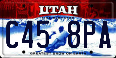 UT license plate C458PA