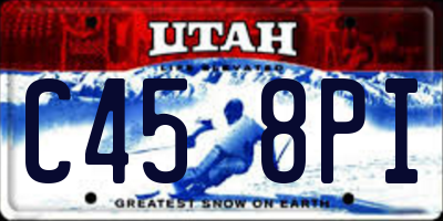 UT license plate C458PI