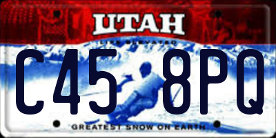 UT license plate C458PQ
