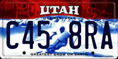 UT license plate C458RA