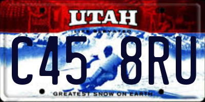 UT license plate C458RU
