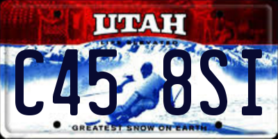 UT license plate C458SI