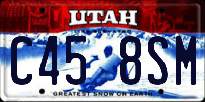 UT license plate C458SM