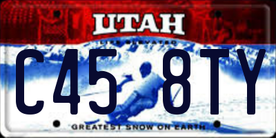 UT license plate C458TY