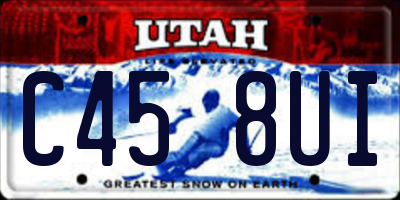 UT license plate C458UI