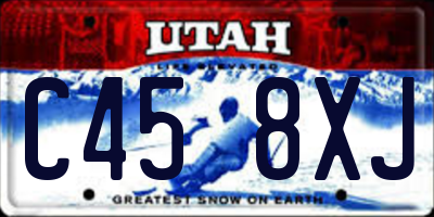 UT license plate C458XJ