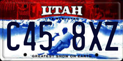 UT license plate C458XZ