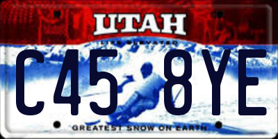 UT license plate C458YE