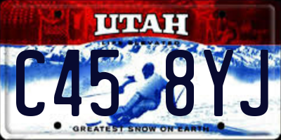 UT license plate C458YJ