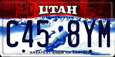 UT license plate C458YM