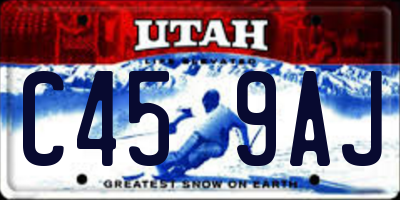 UT license plate C459AJ