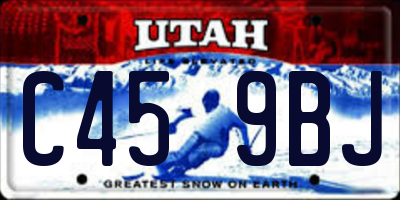 UT license plate C459BJ