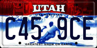 UT license plate C459CE
