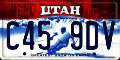 UT license plate C459DV