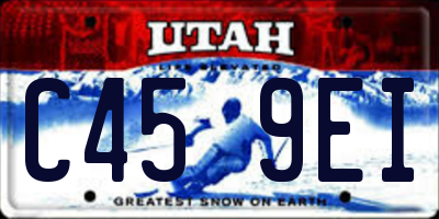 UT license plate C459EI