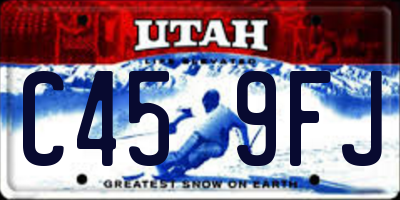 UT license plate C459FJ