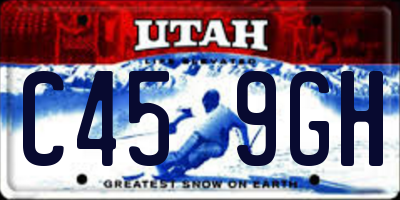 UT license plate C459GH