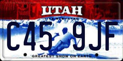 UT license plate C459JF