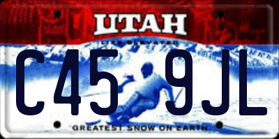 UT license plate C459JL