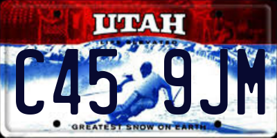 UT license plate C459JM