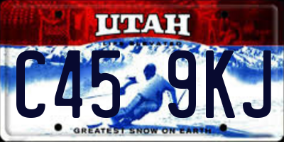 UT license plate C459KJ