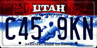 UT license plate C459KN