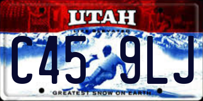 UT license plate C459LJ