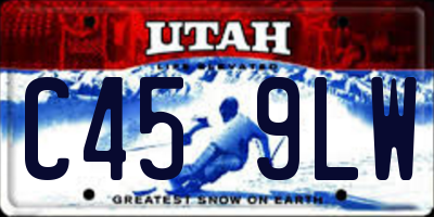 UT license plate C459LW