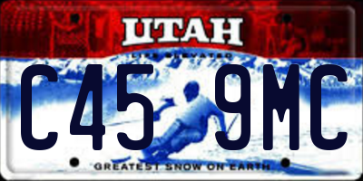 UT license plate C459MC