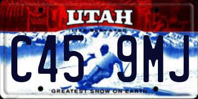 UT license plate C459MJ