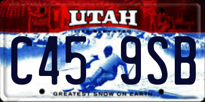 UT license plate C459SB